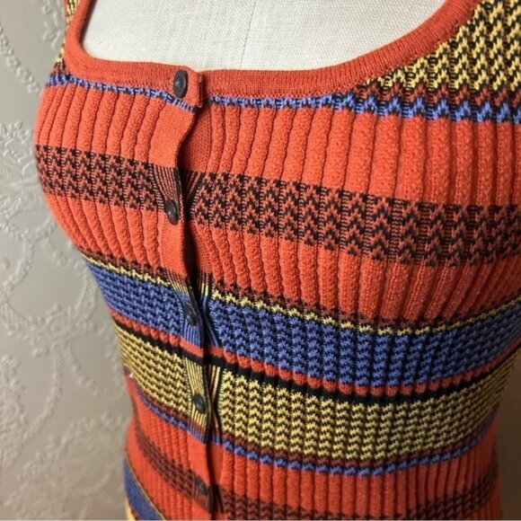 Blue Rain Boho Preppy sweater knit tank M great condition - Picture 2 of 5